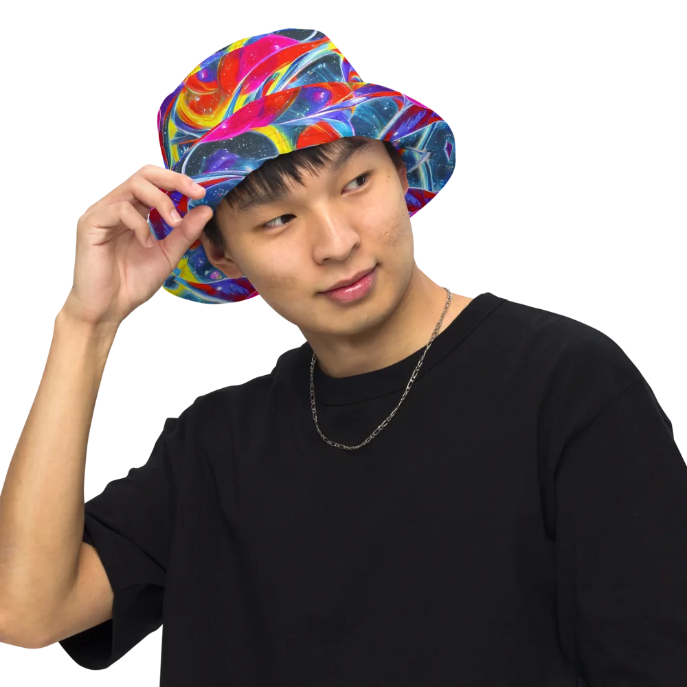 Prismatic Marbles on Reversible Bucket Hat — Front Inside
