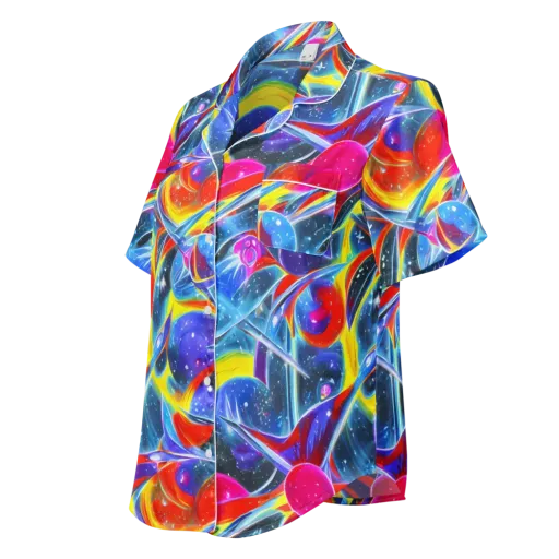 Prismatic Marbles on a Women's Short Sleeve Pajama Top