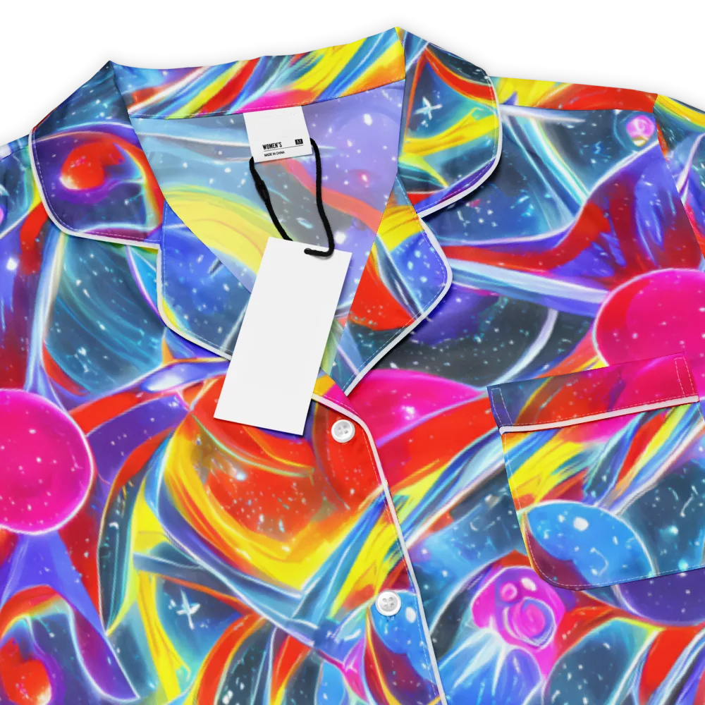 Prismatic Marbles on Women's Short Sleeve Pajama Top — Product details
