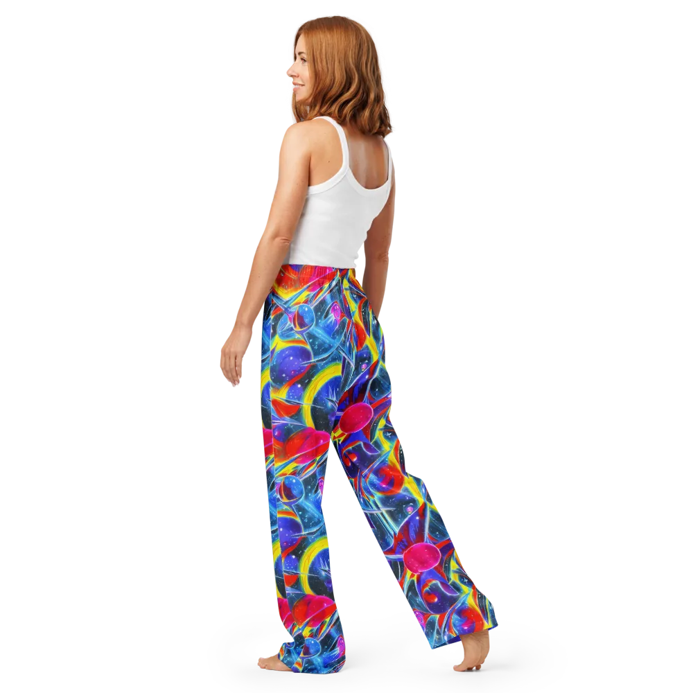 Prismatic Marbles on Women's Pajama Pants — Back