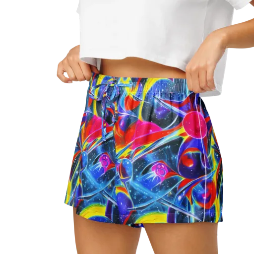 Prismatic Marbles on a Women's Pajama Shorts