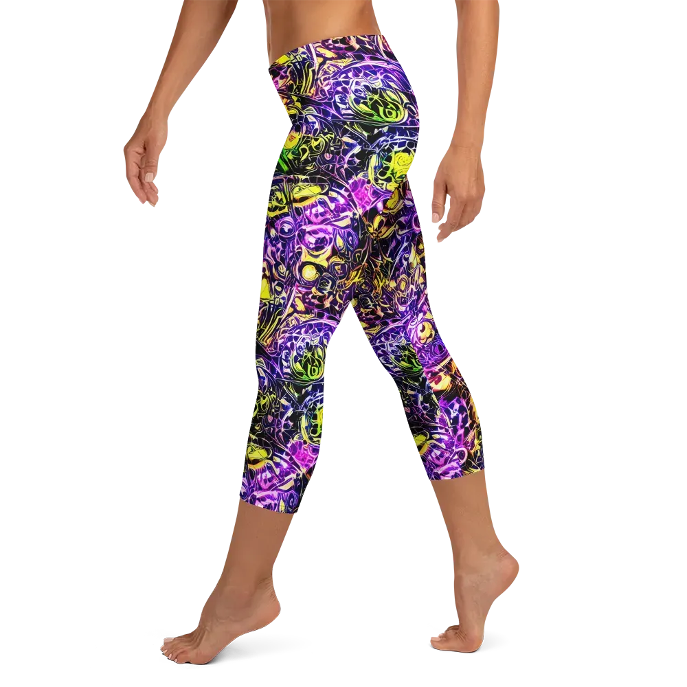 Psychedelic Prism on Capri Leggings — Left