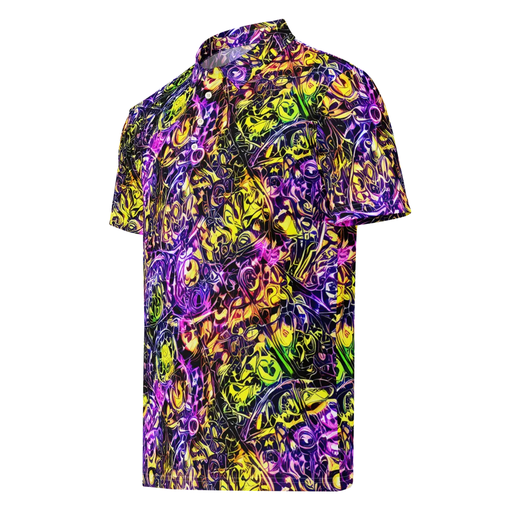 Psychedelic Prism on Men's Slim Fit Polo Shirt — Left Front
