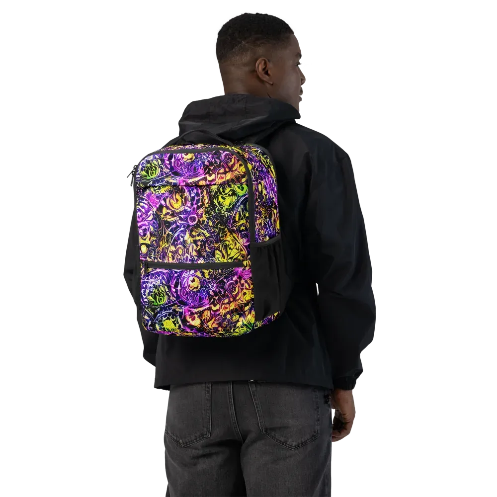 Psychedelic Prism on Utility Backpack — Back