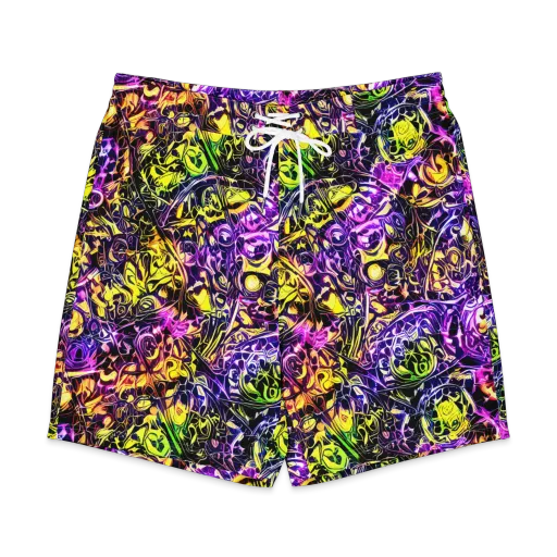 Psychedelic Prism on a Men's Board Shorts