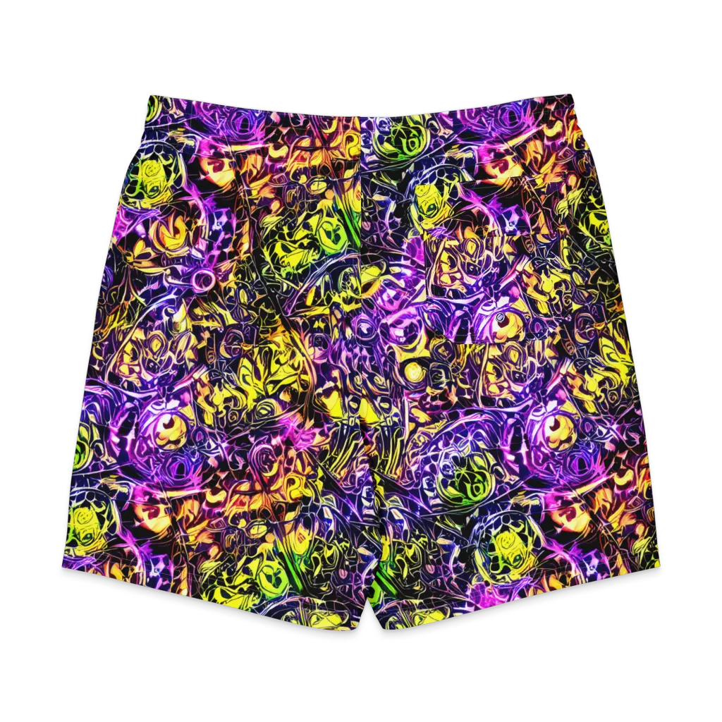Psychedelic Prism on Men's Board Shorts — Back