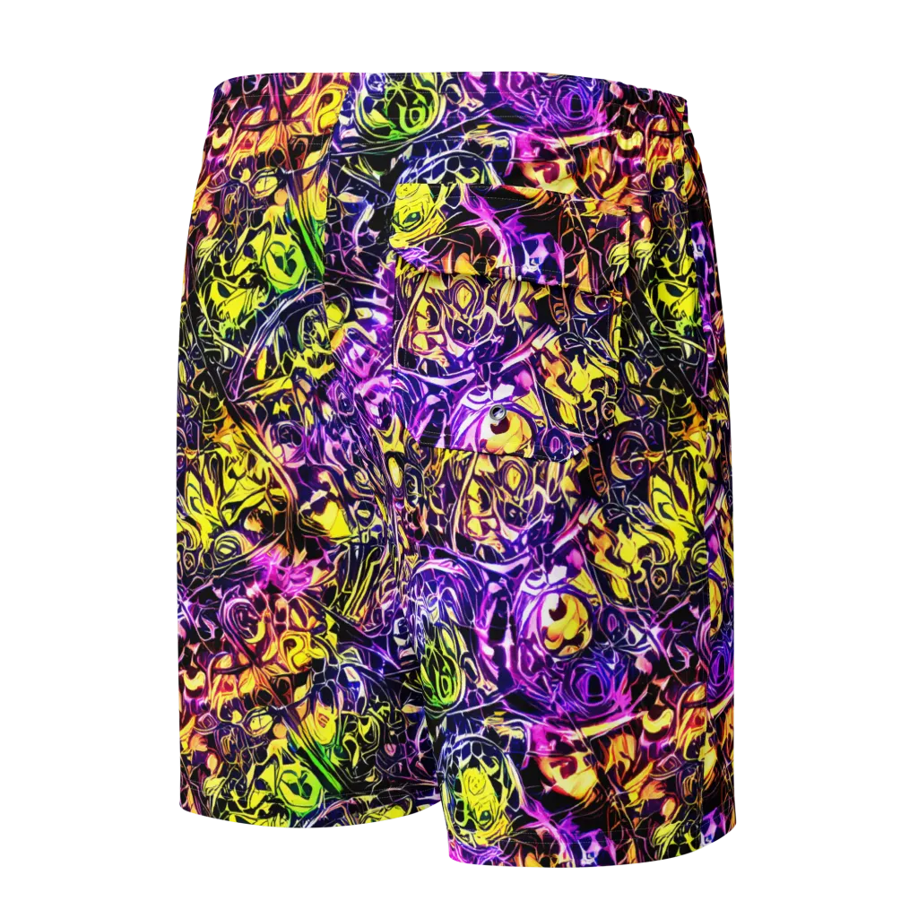 Psychedelic Prism on Men's Board Shorts — Back