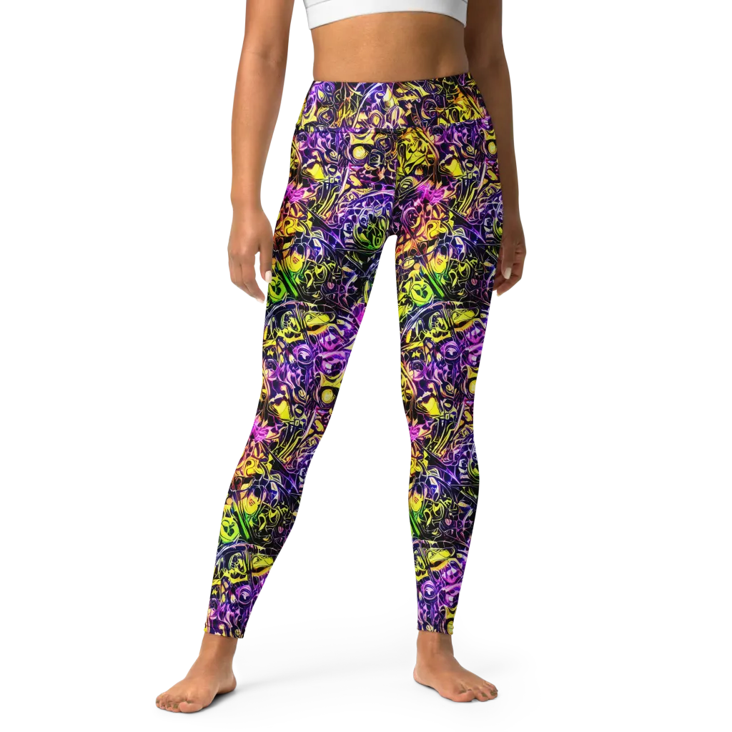 Psychedelic Prism on Yoga Leggings — Front