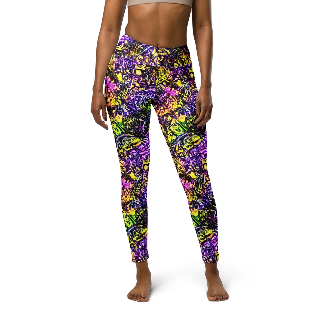Psychedelic Prism on Yoga Leggings — Front
