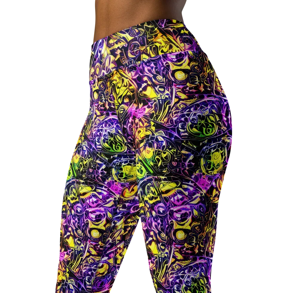 Psychedelic Prism on Yoga Leggings — Left Front