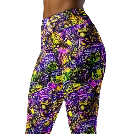 Psychedelic Prism on a Yoga Leggings