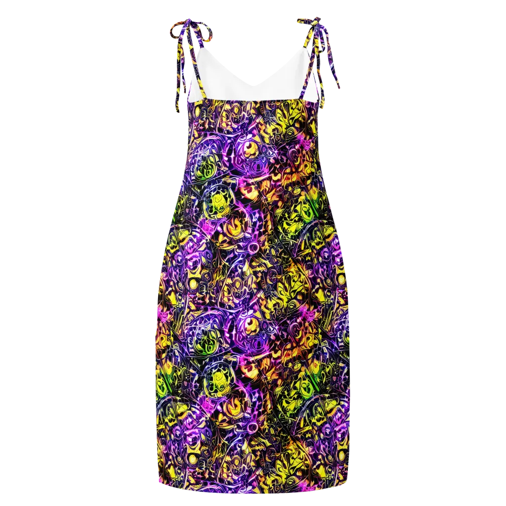 Psychedelic Prism on Slip Dress — Back