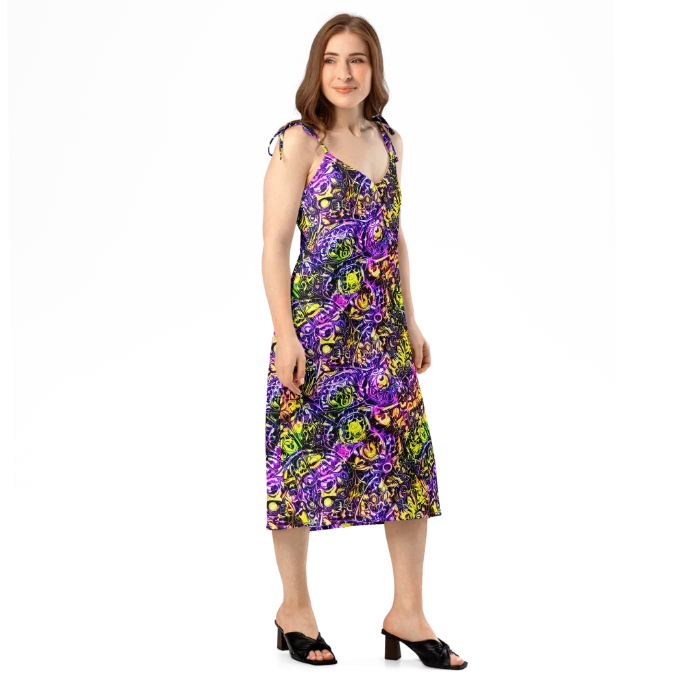 Psychedelic Prism on Slip Dress — Right Front