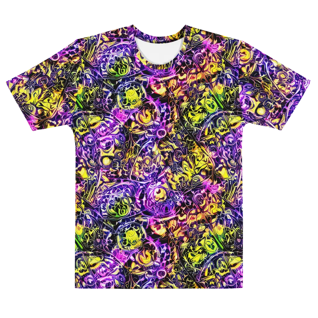 Psychedelic Prism on Men's Cotton Crew Neck T-Shirt — Front