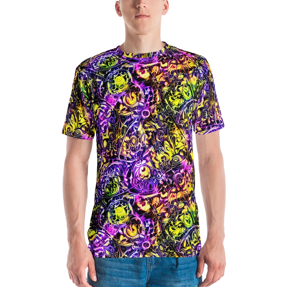 Psychedelic Prism on Men's Crew Neck T-Shirt — Front