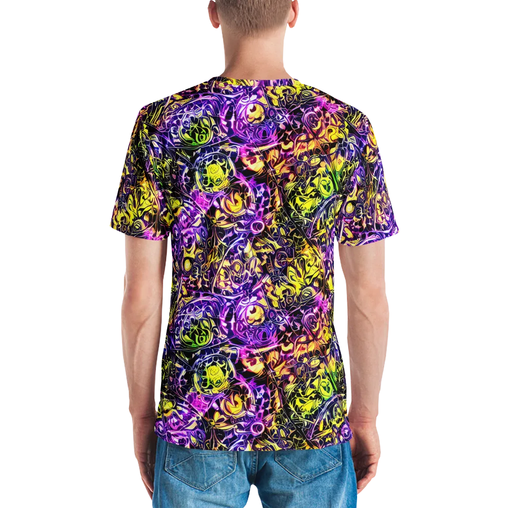 Psychedelic Prism on Men's Crew Neck T-Shirt — Back
