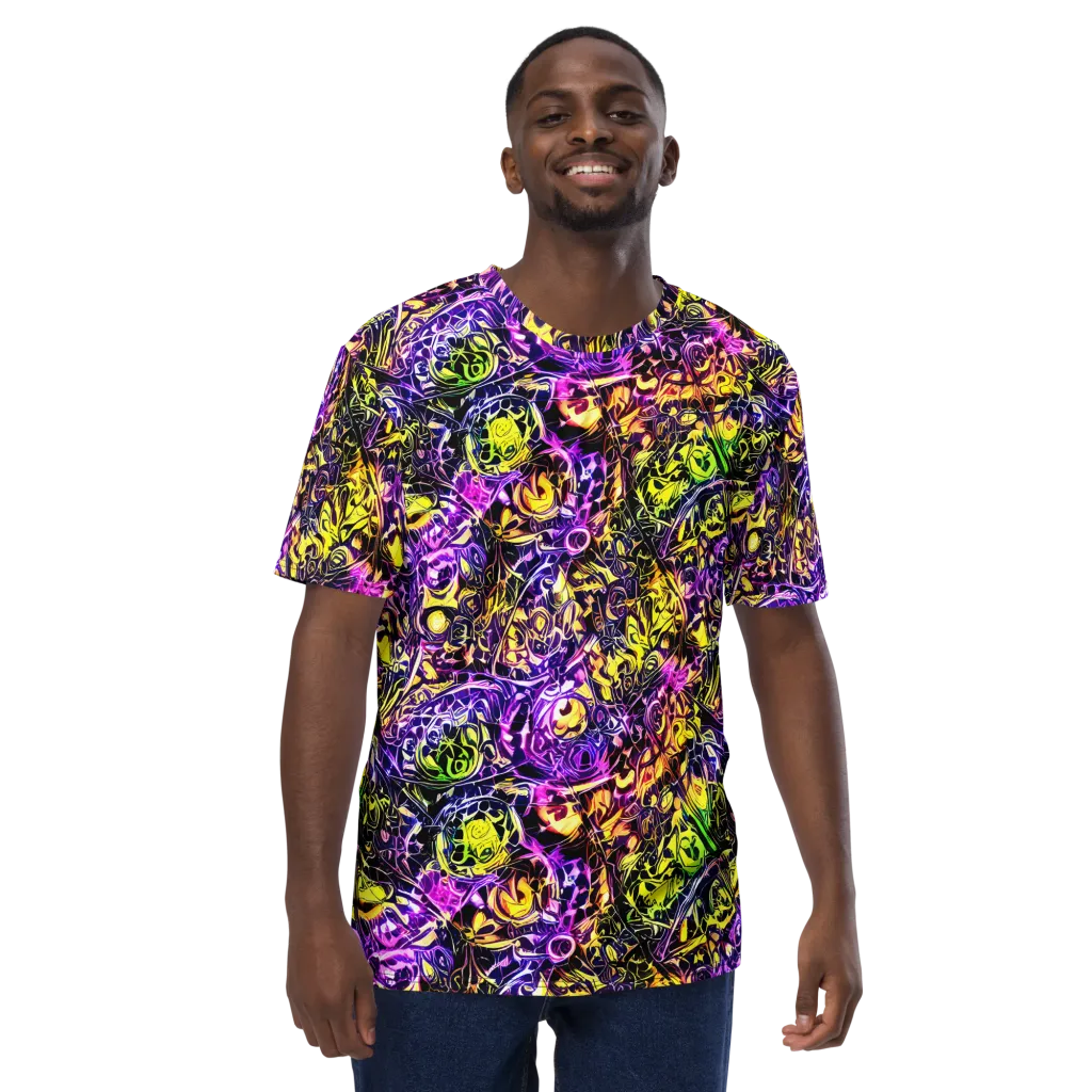 Psychedelic Prism on Men's Crew Neck T-Shirt — Front