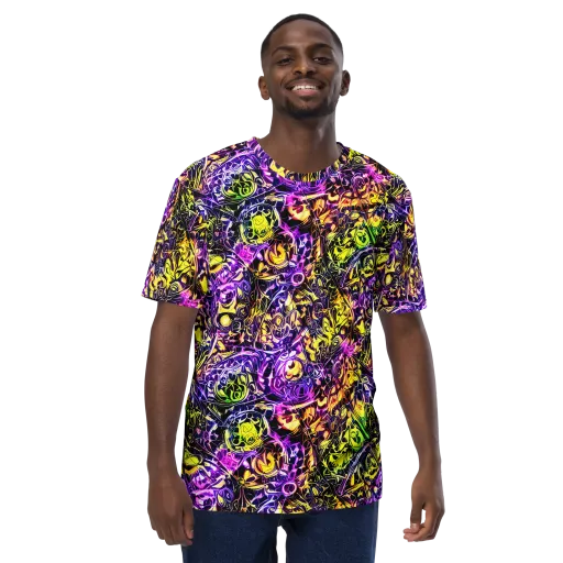 Psychedelic Prism on a Men's Crew Neck T-Shirt
