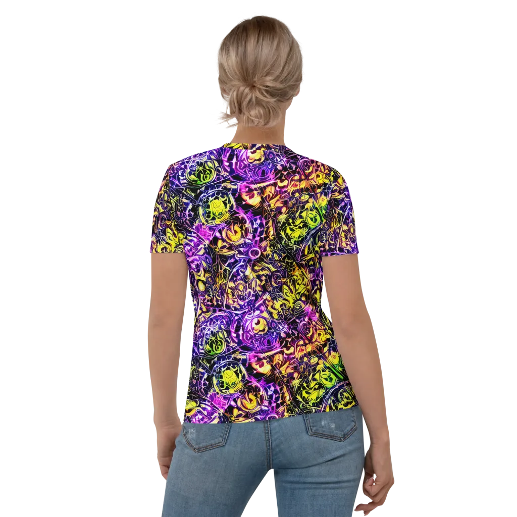 Psychedelic Prism on Women's Crew Neck T-Shirt — Back