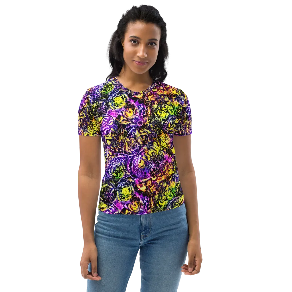 Psychedelic Prism on Women's Crew Neck T-Shirt — Front
