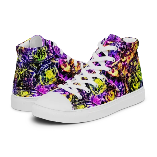 Psychedelic Prism on a Women's High Top Canvas Shoes
