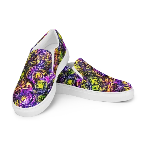 Psychedelic Prism on a Men's Slip-On Canvas Shoes