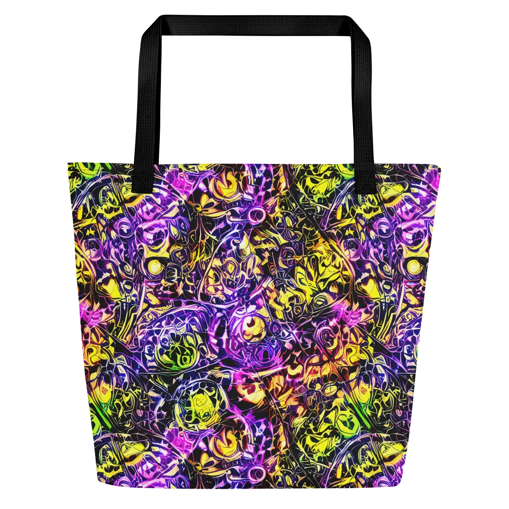 Psychedelic Prism on Large Tote Bag W/ Pocket — Front
