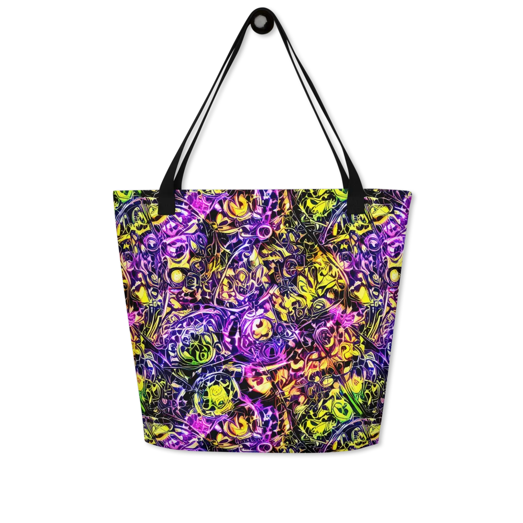 Psychedelic Prism on Large Tote Bag W/ Pocket — Front
