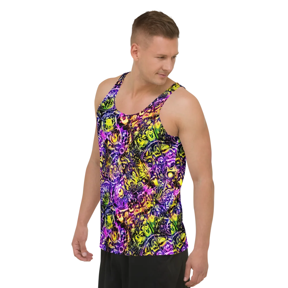 Psychedelic Prism on Men's Tank Top — Left Front