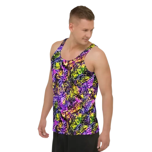 Psychedelic Prism on a Men's Tank Top