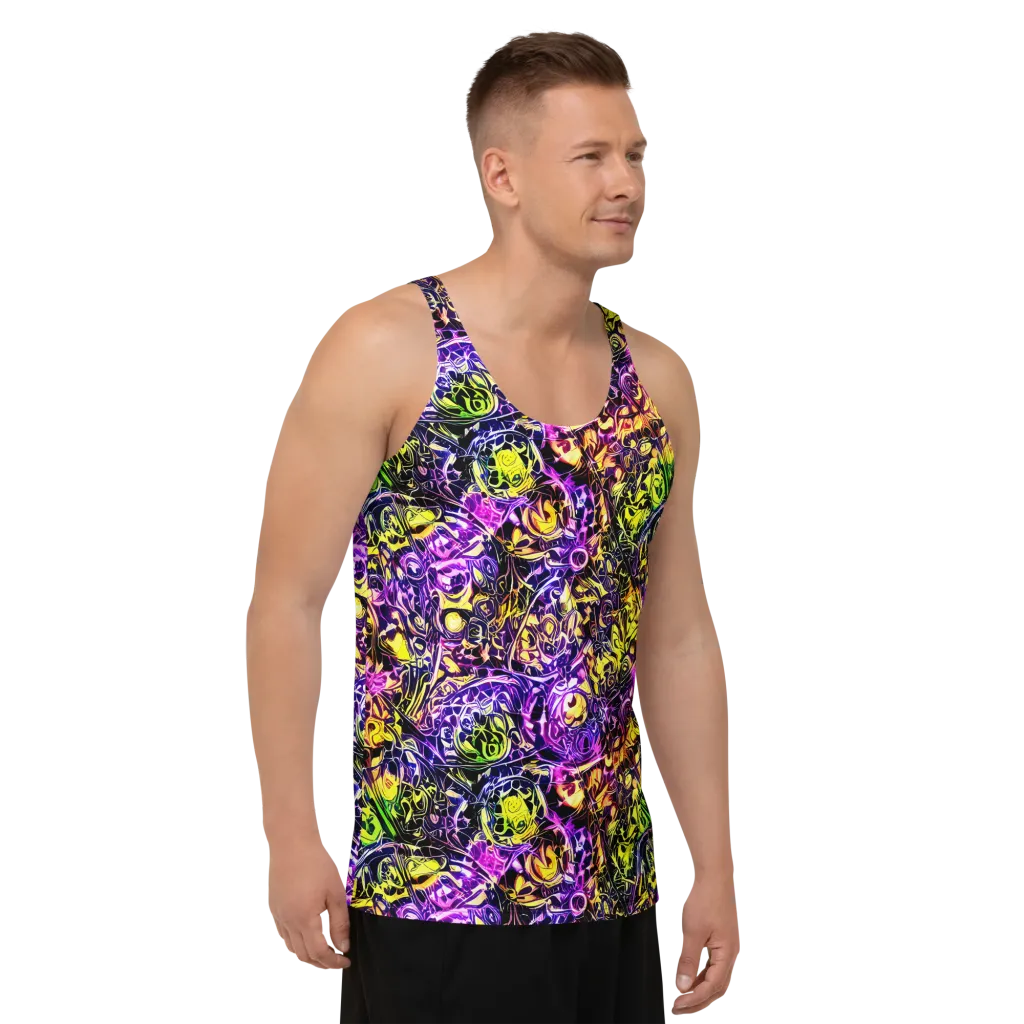Psychedelic Prism on Men's Tank Top — Right Front