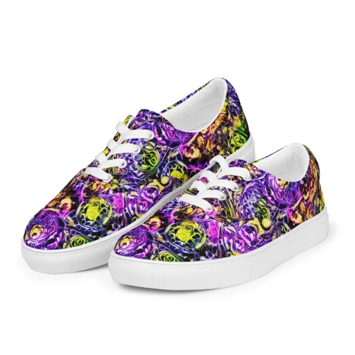 Psychedelic Prism on a Men's Lace-Up Canvas Shoes