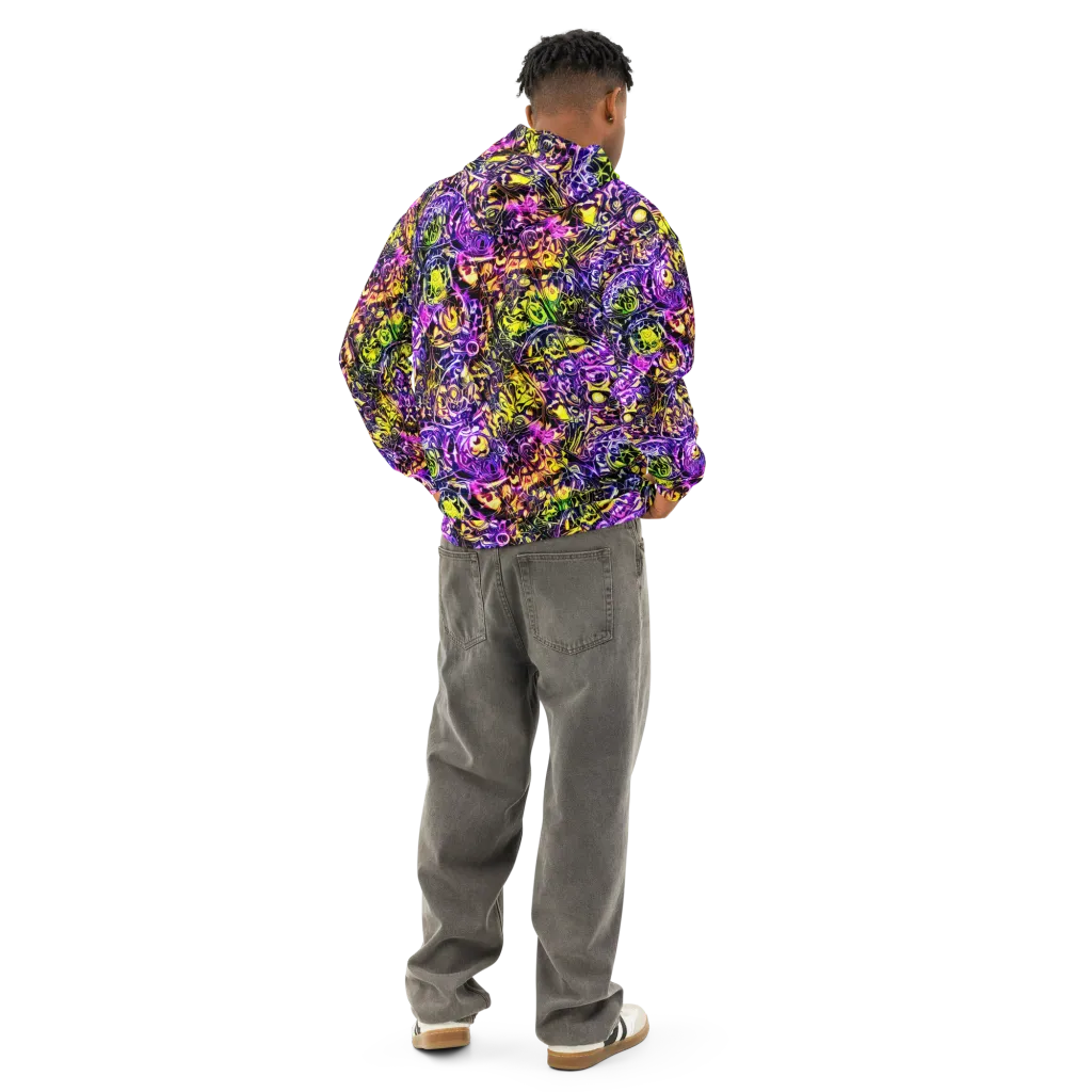 Psychedelic Prism on Cotton Hoodie — Back