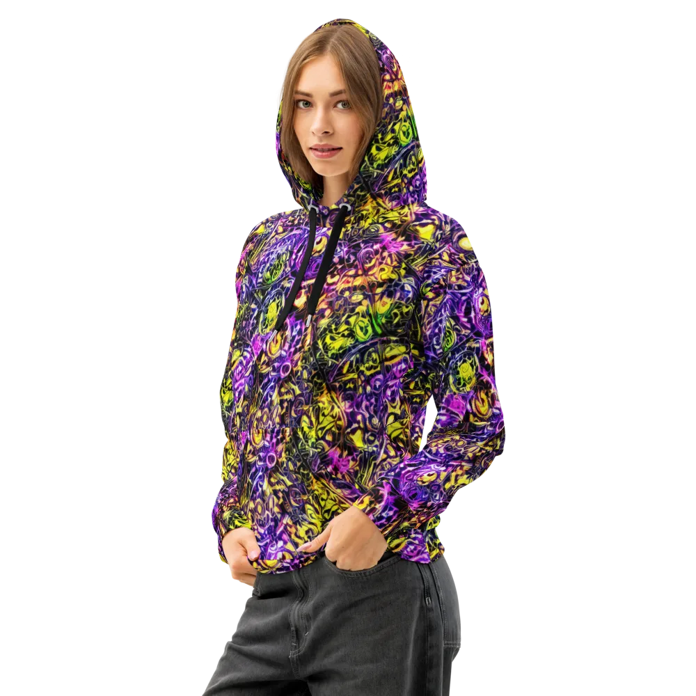 Psychedelic Prism on Cotton Hoodie — Left Front