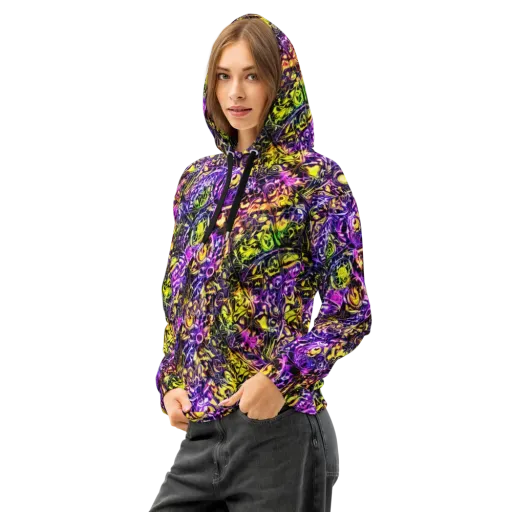 Psychedelic Prism on a Cotton Hoodie