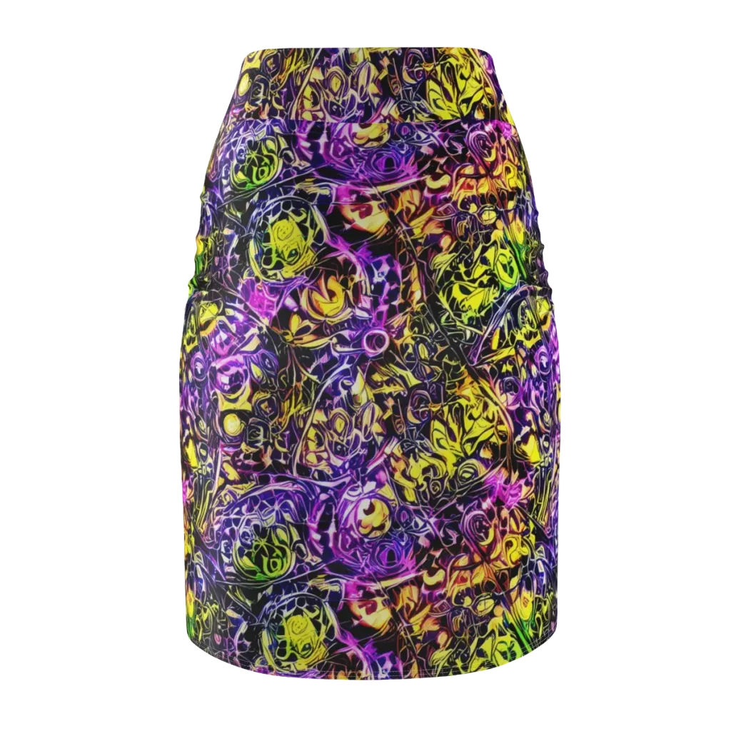 Psychedelic Prism on Pencil Skirt — Back