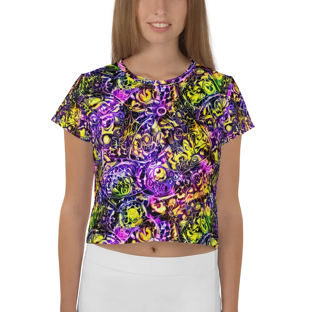 Psychedelic Prism on Crop Tee — Front