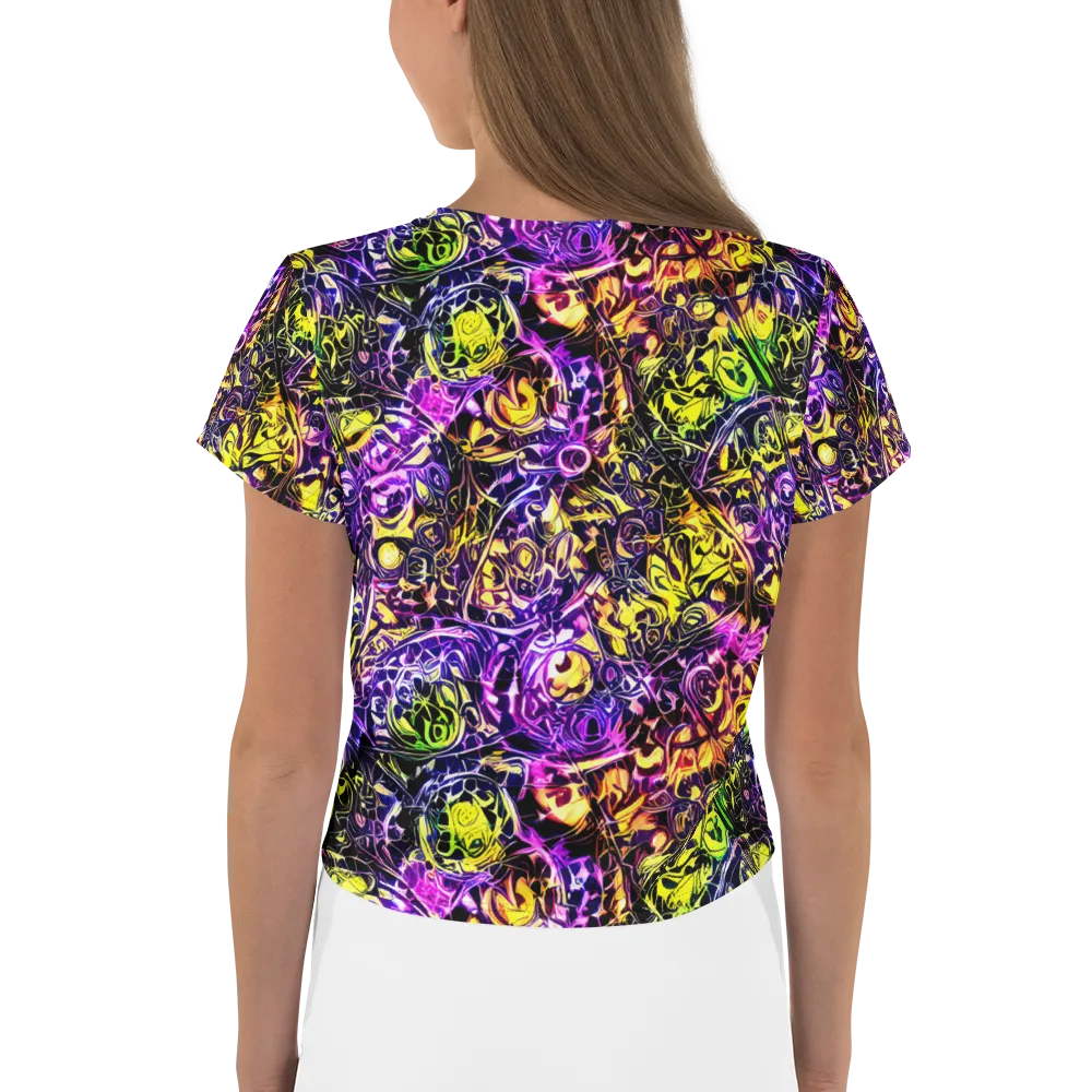 Psychedelic Prism on Crop Tee — Back