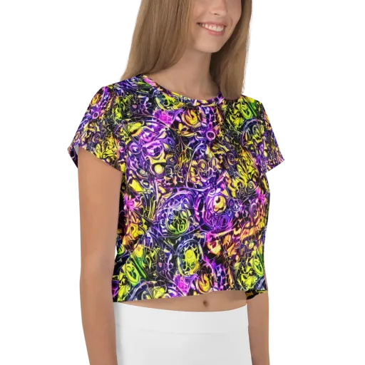 Psychedelic Prism on a Crop Tee