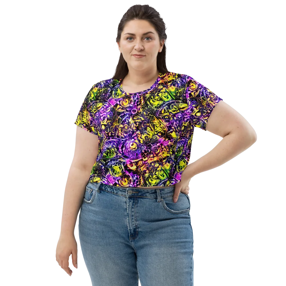 Psychedelic Prism on Crop Tee — Front