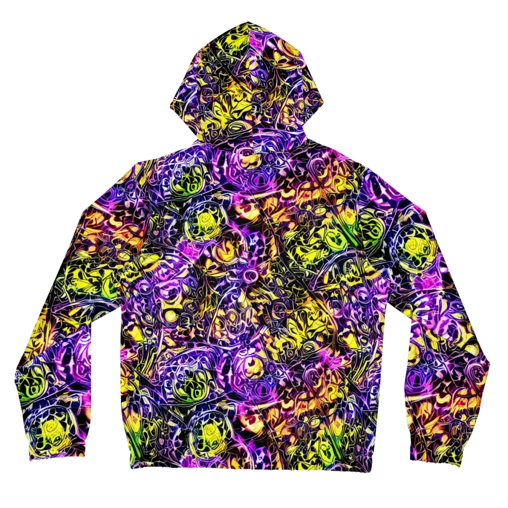 Psychedelic Prism on Women's Full-Zip Hoodie — Back