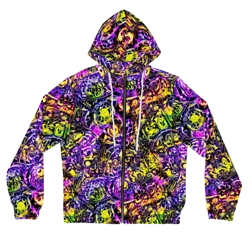 Psychedelic Prism on a Women's Full-Zip Hoodie