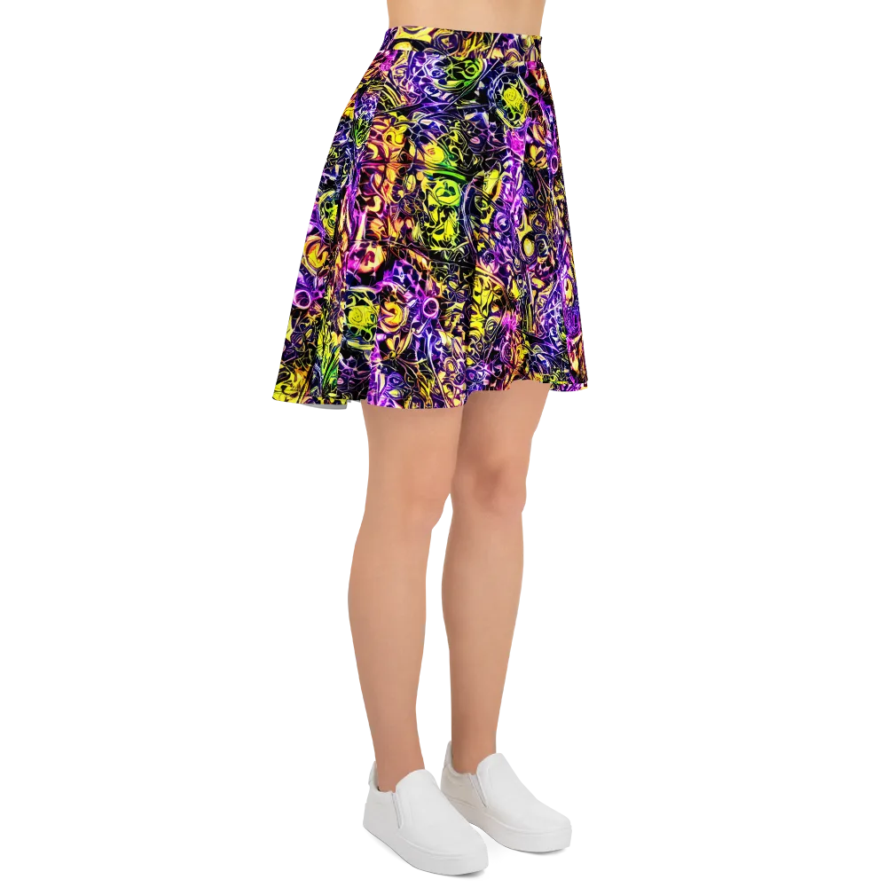 Psychedelic Prism on Skater Skirt — Right
