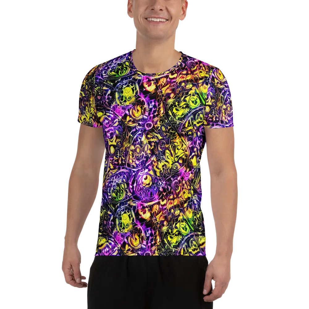 Psychedelic Prism on Men's Athletic T-Shirt — Front
