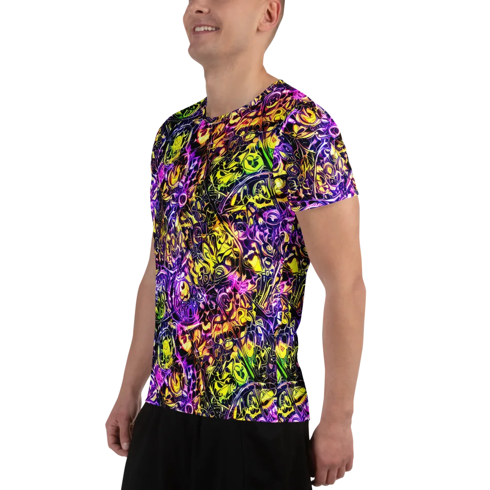 Psychedelic Prism on Men's Athletic T-Shirt — Left
