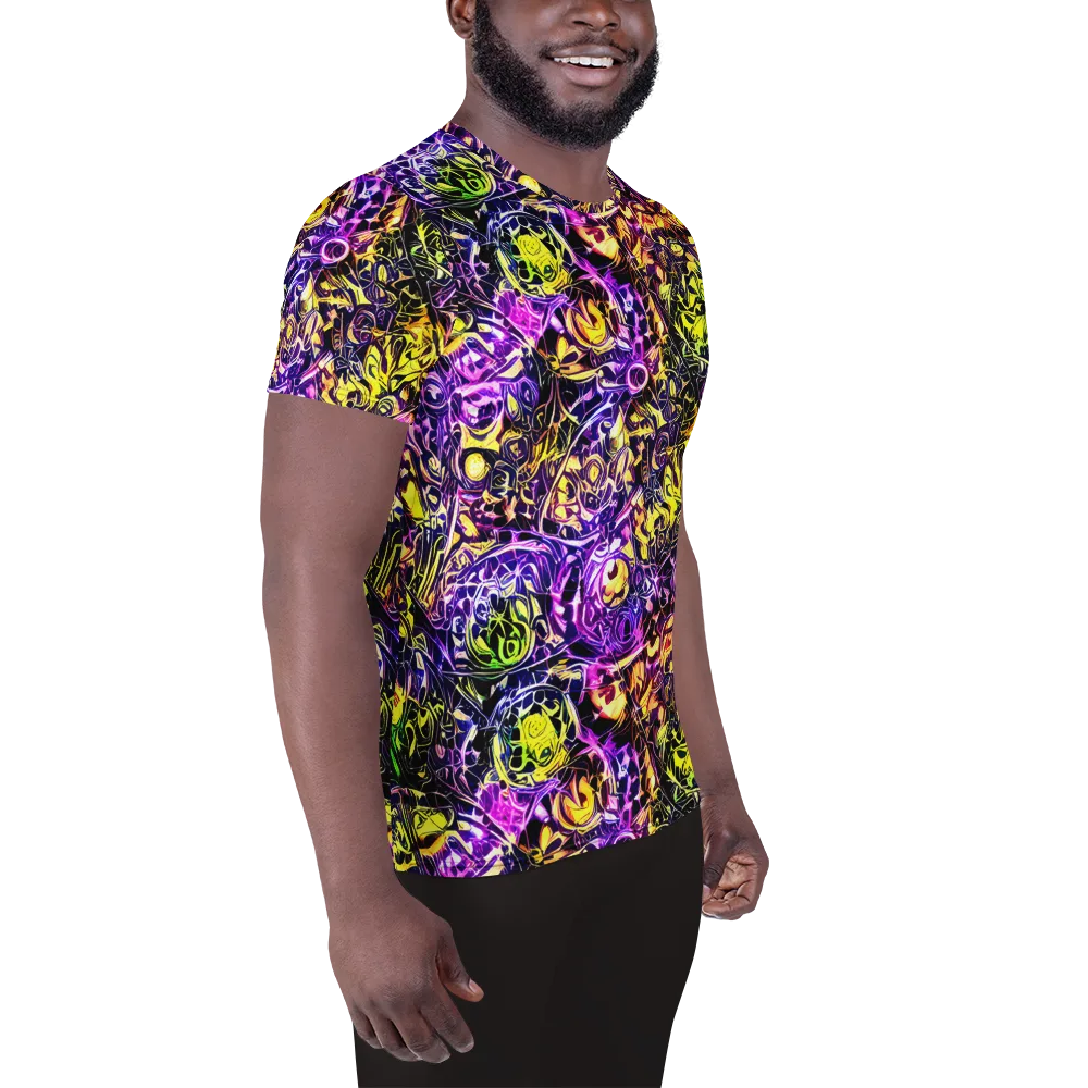 Psychedelic Prism on Men's Athletic T-Shirt — Right