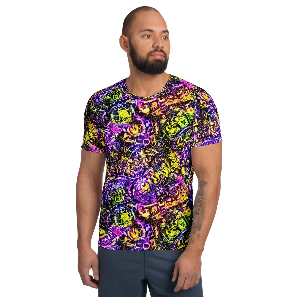 Psychedelic Prism on Men's Athletic T-Shirt — Front