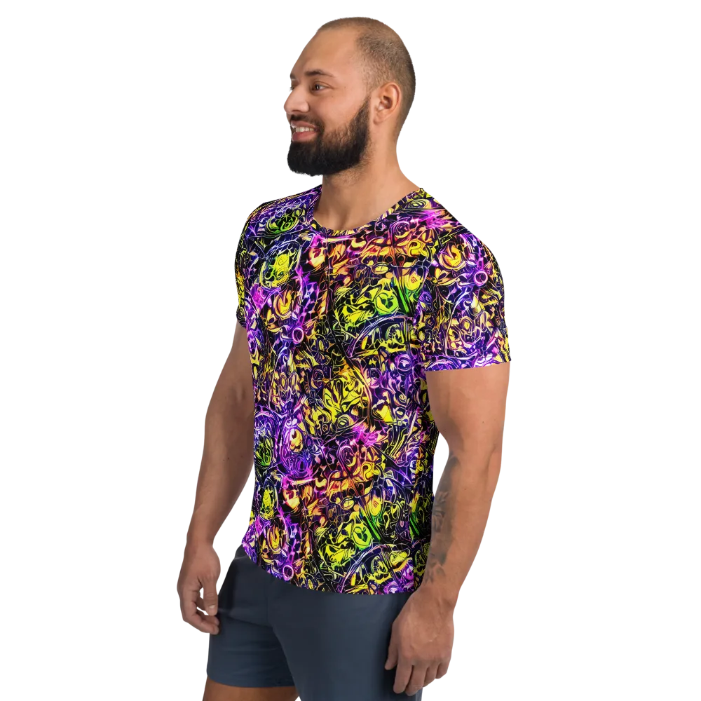 Psychedelic Prism on Men's Athletic T-Shirt — Left