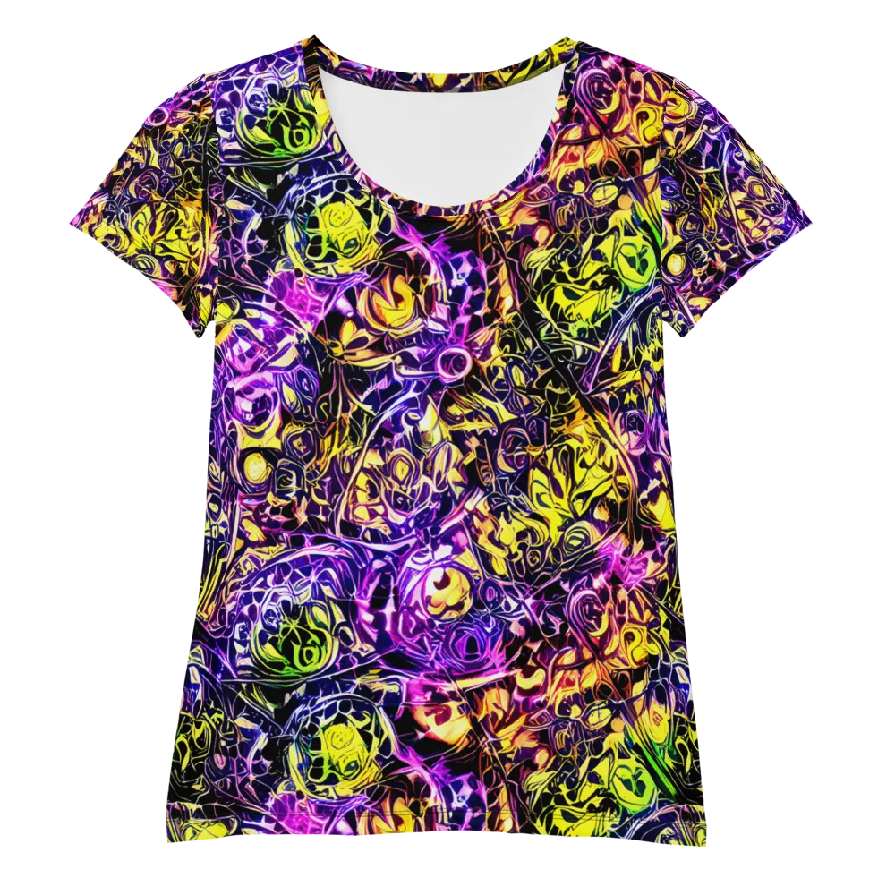 Psychedelic Prism on Women's Athletic T-Shirt — Front
