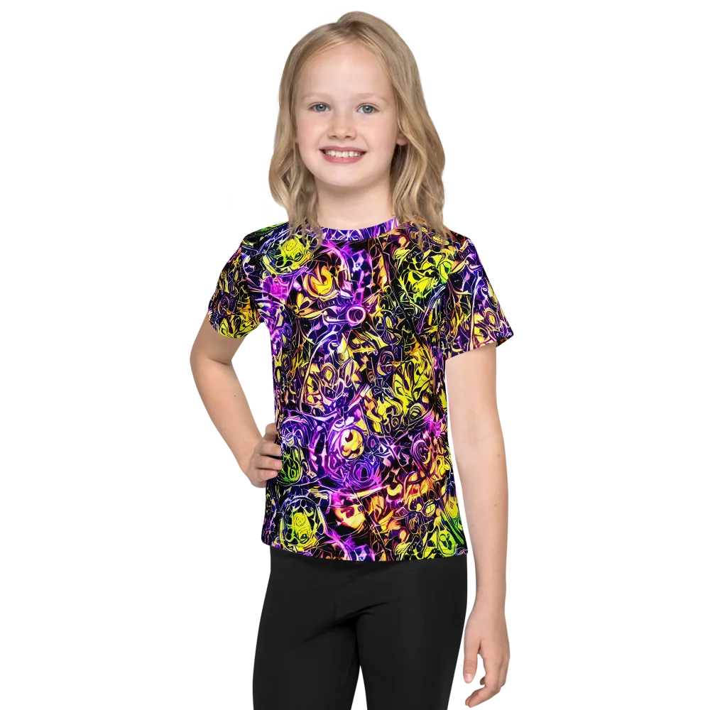 Psychedelic Prism on Kids Crew Neck T-Shirt — Front